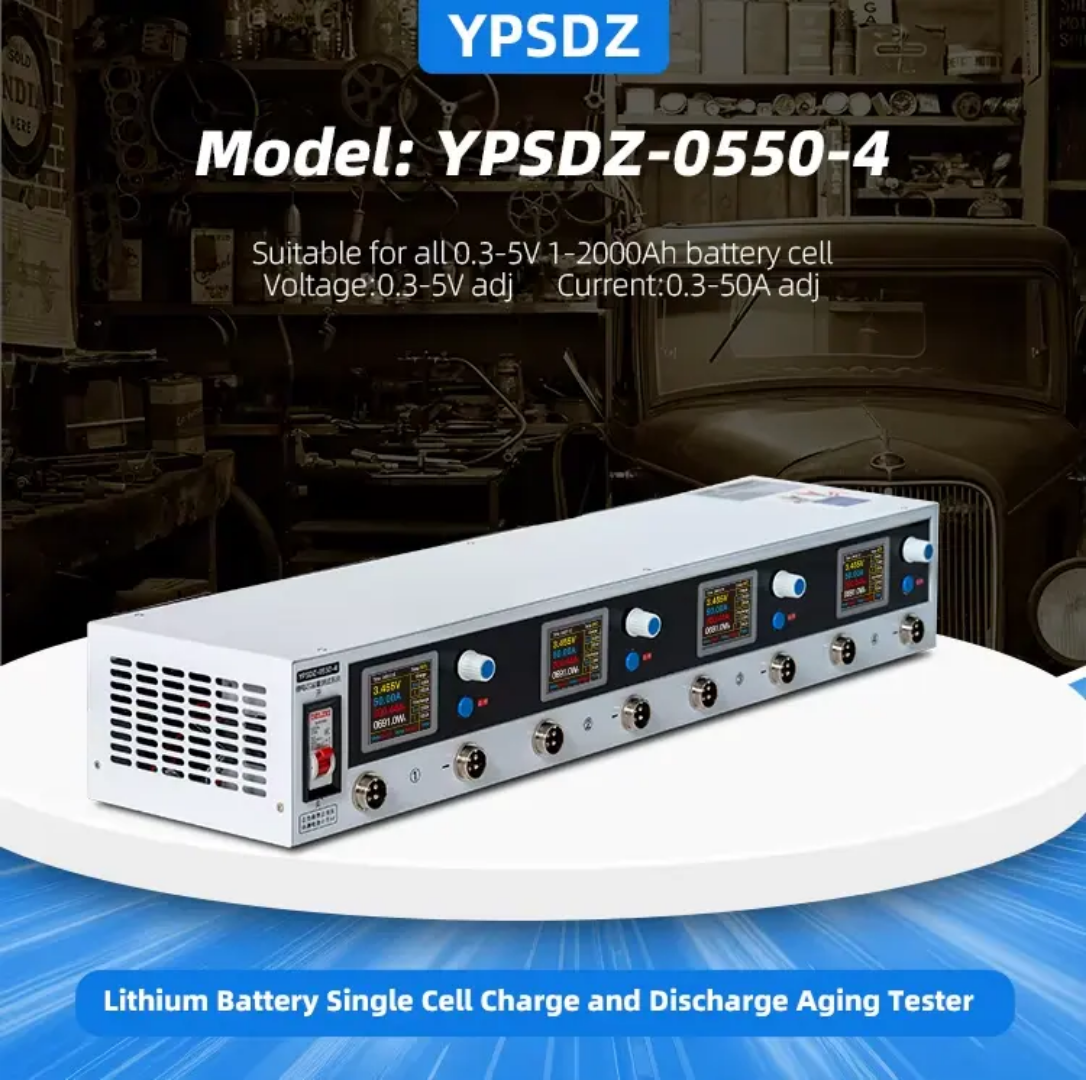 5v 50Amp 4 Channel Aging Load Capacity Tester for all Types Cells and Battery.