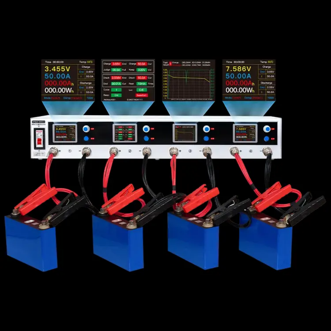 5v 50Amp 4 Channel Aging Load Capacity Tester for all Types Cells and Battery.