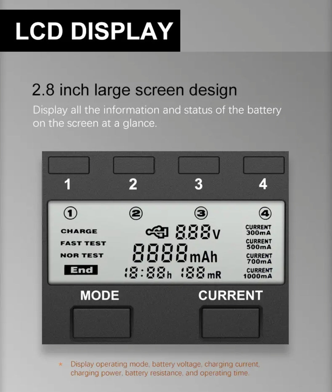 LiitoKala Lii-500 Smart Battery Charger LCD display test the battery capacity for 18650 26650 18350 14500 AA AAA batteries