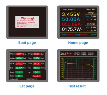 5v 50Amp 4 Channel Aging Load Capacity Tester for all Types Cells and Battery.